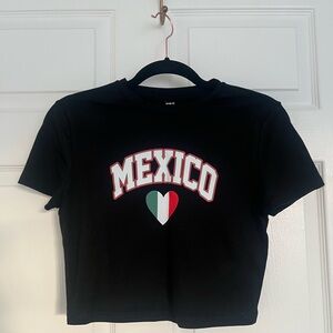 Black Mexico Crop Top